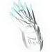 Bionicle Mask Strakk with Marbled Trans-Light Blue Pattern (Glatorian)
