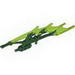 Bionicle Weapon Shield Half Ribbed Narrow with Marbled Lime Edge Pattern