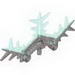Bionicle Weapon Ice Shield Half with Marbled Trans-Light Blue Pattern