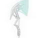 Bionicle Weapon Broad Axe with Marbled Trans-Light Blue Pattern (Strakk)