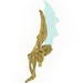 Bionicle Weapon Ornate with Translucent Light Blue Blade (Tarix)
