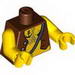 Torso Pirate Vest and Anchor Tattoo, Chest Hair Print / Yellow Arms / Yellow Hands