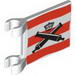 Набор LEGO Flag 2 x 2 Square with Crossed Cannons over Red Stripes, No Outline Print, Белый