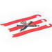 Набор LEGO Plastic Flag 7 x 4 with Crossed Cannons over Red Stripes Print [6242 / 10210], Бесцветный
