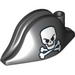Minifig Hat Bicorne with Evil Skull and Crossbones Print