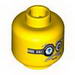 Minifig Head Dual Sided Power Miner Glasses with Blue Arrow, Mouth Closed / Bared Teeth Print [Blocked Open Stud]