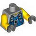 Torso Power Miners Blue Vest with Tools over Sweaty Shirt Print / Yellow Arms / Dark Bluish Gray Hands