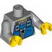 Torso Power Miners Blue Vest with Star over Shirt with Collar Print / Light Bluish Gray Arms / Yellow Hands