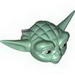 Набор LEGO Minifig Head Modified Yoda Straight Ears with Large Eyes and Gray Hair Print, Sand Green