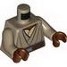 Torso SW Layered Shirt, Brown Belt Print (Mace Windu Clone Wars) / Dark Tan Arms / Reddish Brown Hands