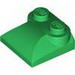 Набор LEGO Brick 2 x 2 x 2/3 Two Studs, Curved Slope End with Ornate Yellow Lines Print, Зеленый