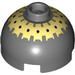 Brick Round 2 x 2 Dome Top with Black Spots on Yellow Print (Buzz Droid) [Recessed Stud]