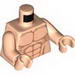 Torso Bare Chest with Muscles Print / Light Flesh Arms / Light Flesh Hands