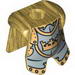 Minifig Breastplate with Leg Protection, Fantasy Era Gold Knight Print