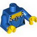 Torso Castle Fantasy Era Squared Neckline with Gold Trim Print (Queen) / Blue Arms / Yellow Hands