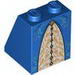 Slope 65 2 x 2 x 2 with Bottom Tube with Gold and Medium Blue Trimmed Skirt Print