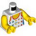 Torso White Top with Rainbow Stars Print / Yellow Arms / Yellow Hands