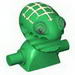 Набор LEGO Minifig Head Modified Frenzy with Lime Eyes and Open Jagged Mouth, Torso Extension with Handles, Зеленый