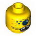 Minifig Head - Single Eye, Spots, and Jagged Teeth Print [Blocked Open Stud]