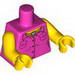 Torso Female Shirt, Heart Necklace Print / Yellow Arms / Yellow Hands