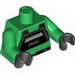 Набор LEGO Torso SW Rebel A-wing Pilot Print / Green Arms / Black Hands, Зеленый