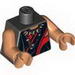 Torso Indiana Jones Robe with Red Trim and Ceremonial Necklace Print / Flesh Arms / Flesh Hands