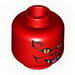 Minifig Head with Devil Print - Game 3837 [Blocked Open Stud]