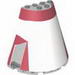 Cone Half 8 x 4 x 6 with Dark Red Stripe Tantive Bridge Top Print