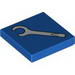 Tile 2 x 2 with White Spanner / Screwdriver Print