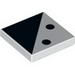Tile 2 x 2 with 2 Black Dots and Black Triangle Print