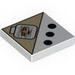 Tile 2 x 2 with 3 Black Dots and Mummy Head Print