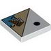 Tile 2 x 2 with 1 Black Dot and Pyramid Print