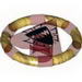 Ring with Centre Triangle with Gold Bands and Shark Print [Atlantis Key]