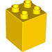 Набор LEGO Duplo, Brick 2 x 2 x 2 with Orange Stars Print, Желтый