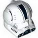 Minifig Helmet SW Clone Pilot with Open Visor and Black Markings Print