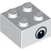 Набор LEGO Brick 2 x 2 with Eye without White Print on Two Sides, Circle in Pupil, Offset, Белый