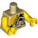 Torso Male with Chest Hair and Animal Print Top with Bone Print / Yellow Arms / Yellow Hands