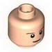 Набор LEGO Minifig Head Brown Eyebrows, White Pupils and Chin Dimple Print [Hollow Stud], Light Flesh