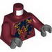 Torso Atlantis Squid Print / Dark Red Arms / Dark Bluish Gray Hands