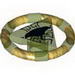 Minifig Ring with Triangle with Gold Bands and Manta Ray Print