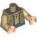 Torso Merchant Vest with Gold Buttons over Tan Shirt / Tan Arms / Light Flesh Hands