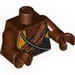 Torso Arabian Robe with Yellow and Dark Orange Draped Top and Gold Strap over Shoulder / Reddish Brown Arms / Reddish Brown Hands