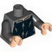 Torso Armor Vest with Silver and Dark Blue Print / Black Arms / Light Flesh Hands