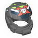 Minifig Helmet Space with Team Extreme Logo Print