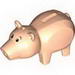 Pig Body with Coin Plug Hole and Hole for Hat, with Eyes Print