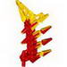 Bionicle Weapon Small Blade with 4 Spikes, Marbled Yellow Pattern (HF Xplode)