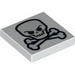 Tile 2 x 2 with Skull and Crossbones Print