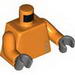 Torso Alien with '245633' and Barcode Print / Orange Arms / Dark Bluish Gray Hands