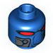 Minifig Head Alien with Red Eyes and Breathing Apparatus Ports Print (SW Cad Bane) [Blocked Open Stud]