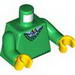 Torso Sweater V-Neck over Button Down Blue Shirt Print / Green Arms / Yellow Hands